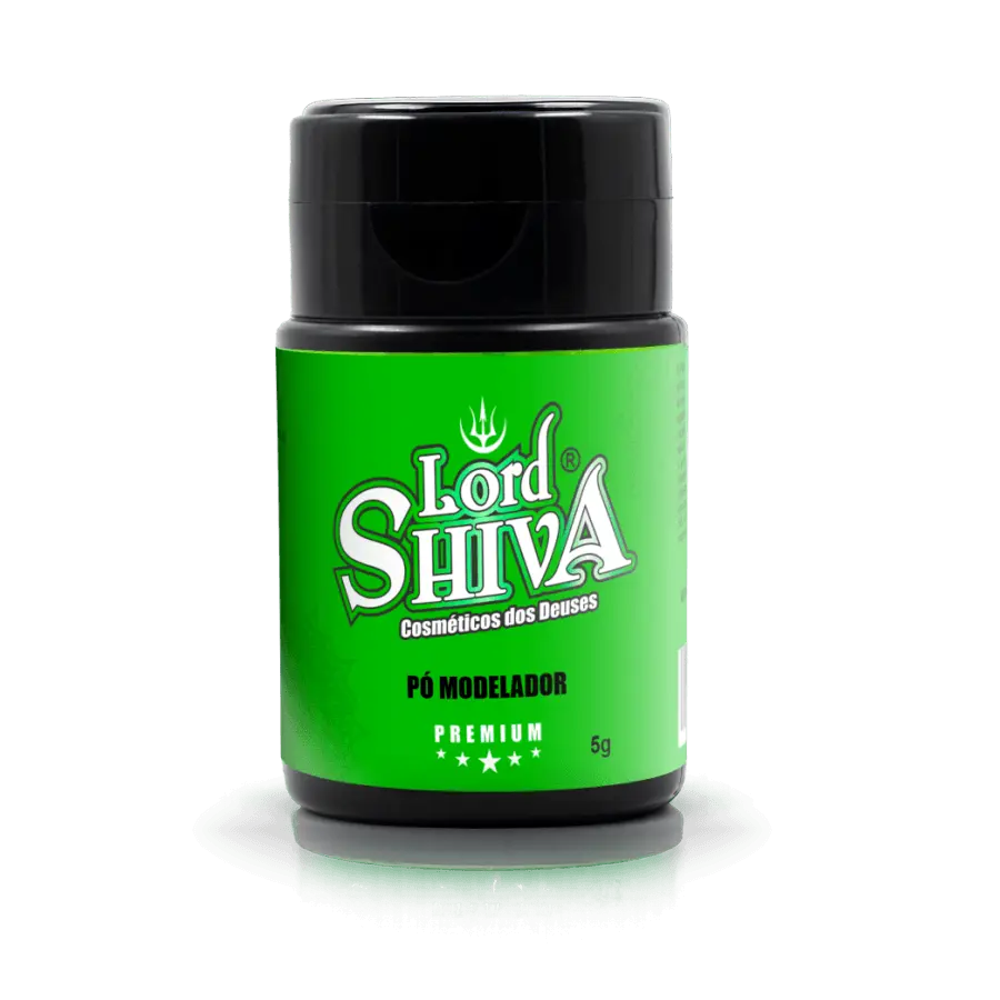 Pó modelador capilar Lordshiva para volume instantâneo e efeito seco
