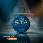 Pomada Strong Matte Lord Shiva em destaque com fundo de templo, texto "Mais volume e TEXTURA".
