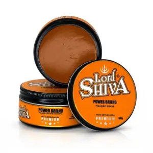 Pomada modeladora Power Brilho 60g Lordshiva com efeito molhado e brilho intenso