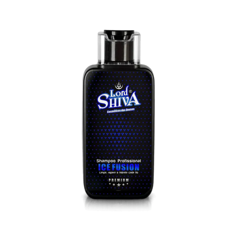 Shampoo Ice Fusion Lordshiva com limpeza profunda e efeito refrescante