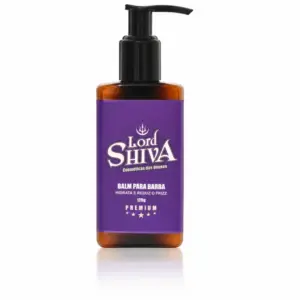 Balm para barba 120g Lordshiva para hidratação e redução da coceira