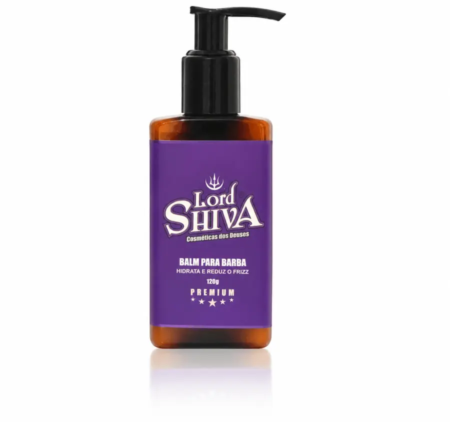 Balm para barba 120g Lordshiva para hidratação e redução da coceira